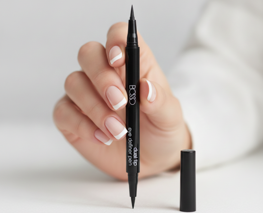 Bosso Makeup Beverly Hills dual liquid eyeliner pen, thin and thick felt tips