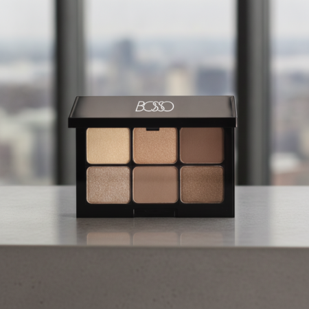 Bosso Makeup Beverly Hills vegan eyeshadow palette, Caramel shades